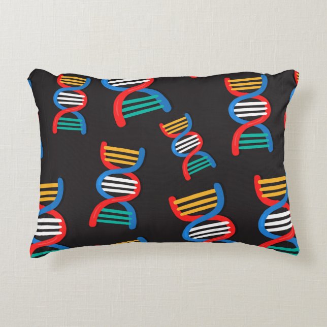 Cojín Decorativo patrón de cadenas dna (Anverso)