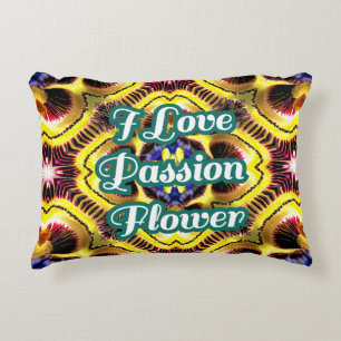 Cojín Decorativo Patrón de Caerulea de Passiflora