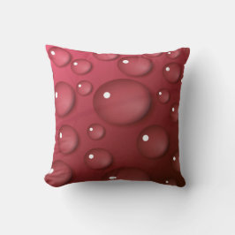 Cojín Decorativo Patrón de caída de agua roja