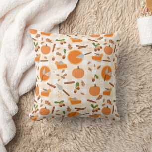 Cojín Decorativo Patrón de caída de otoño del conducto de calabaza