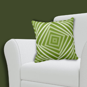 Cojín Decorativo Patrón de caja espiral verde de verano