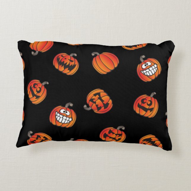 Cojín Decorativo Patrón de calabaza (Reverso)