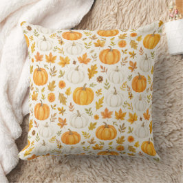 Cojín Decorativo Patrón de calabaza | Acción de gracias