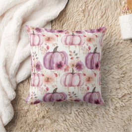 Cojín Decorativo Patrón de calabaza de caída de color de agua suave