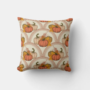 Cojín Decorativo Patrón de calabaza de otoño