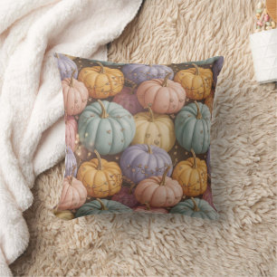 Cojín Decorativo Patrón de calabaza multicolor