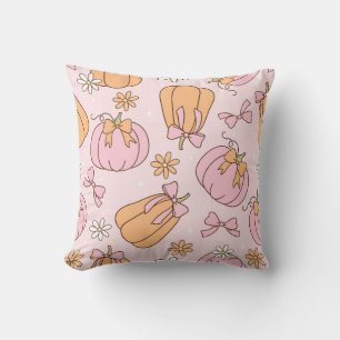 Cojín Decorativo Patrón de calabaza pastel y de inclinación