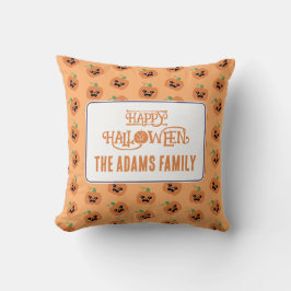 Cojín Decorativo Patrón de calabazas Kawaii de Halloween