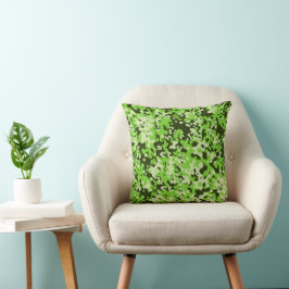 Cojín Decorativo patrón de camuflaje 5 verde