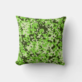 Cojín Decorativo patrón de camuflaje 5 verde