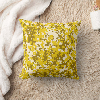 Cojín Decorativo patrón de camuflaje 6 amarillo