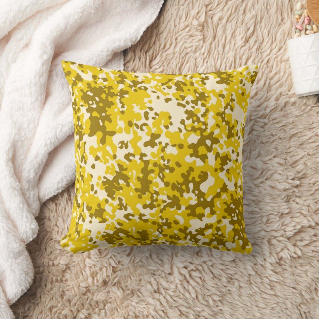 Cojín Decorativo patrón de camuflaje 6 amarillo (Manta)