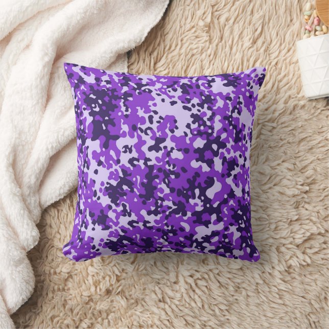 Cojín Decorativo patrón de camuflaje 6 púrpura (Manta)