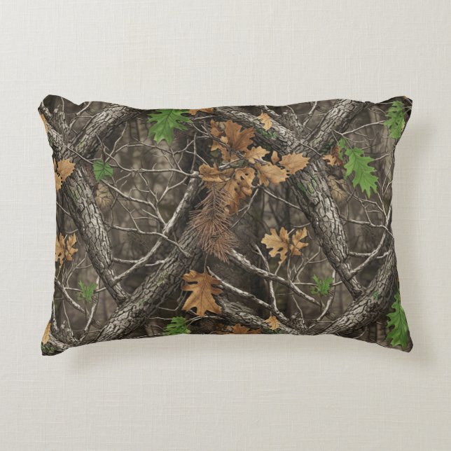 Cojín Decorativo Patrón de camuflaje de caza (Anverso)