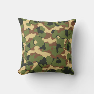 Cojín Decorativo Patrón de camuflaje de Woodland
