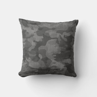 Cojín Decorativo Patrón de camuflaje gris