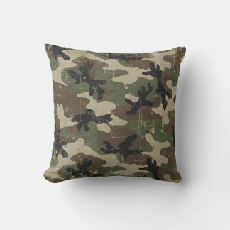 Cojín Decorativo Patrón de Camuflaje Militar Retro