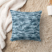Patrón de camuflaje pixelado militar azul