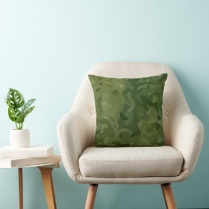 Cojín Decorativo Patrón de camuflaje verde oliva