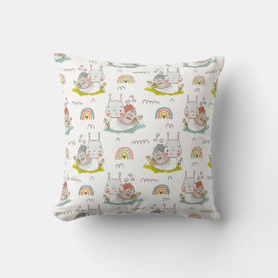 Cojín Decorativo Patrón de caracol Kawaii Animal Boho