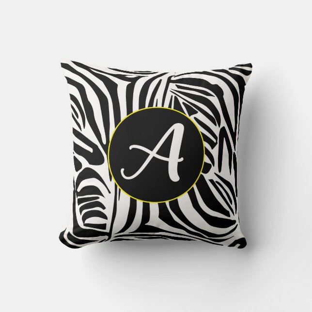 Cojín Decorativo Patrón de cebra (Anverso)