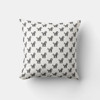 Cojín Decorativo Patrón de cebra - Negro sobre blanco