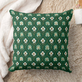 Cojín Decorativo Patrón de celosía floral verde