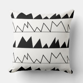 Cojín Decorativo Patrón de cheurón negro y blanco