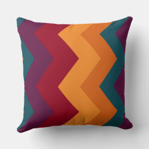 Cojín Decorativo Patrón de chevron arcoiris