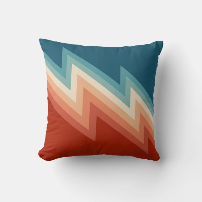 Cojín Decorativo Patrón de chevron de estilo retro (Anverso)