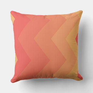 Cojín Decorativo Patrón de chevron rojo, amarillo y Naranja