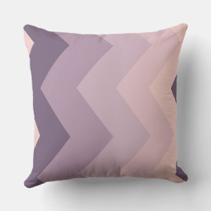 Cojín Decorativo Patrón de chevron rosa y púrpura