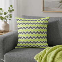 Patrón de Chevron Verde Lima y Gris Oscuro