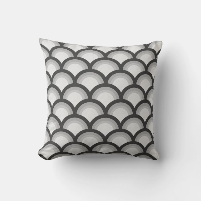 Cojín Decorativo Patrón de círculo continuo elegante (Anverso)