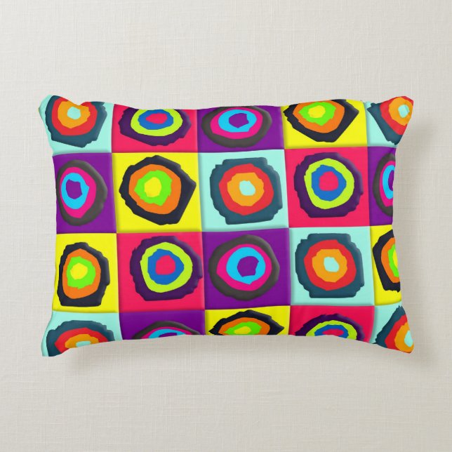 Cojín Decorativo patrón de círculos (Anverso)
