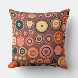Cojín Decorativo Patrón de Círculos Pop Retro #3