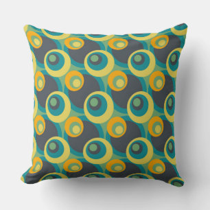 Cojín Decorativo Patrón de Círculos Pop Retro #4
