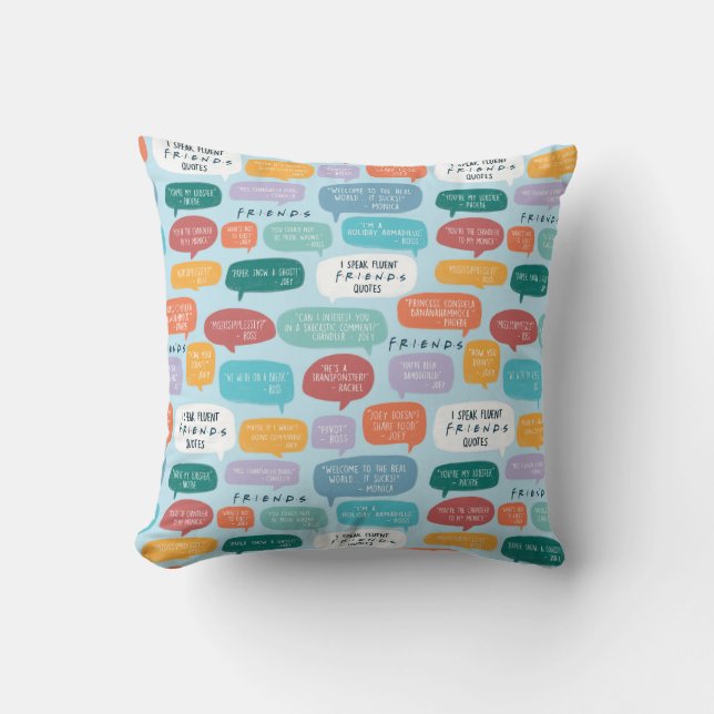 Cojín Decorativo Patrón de cita FRIENDS™ (Anverso)