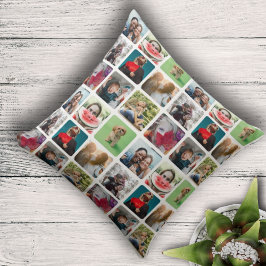 Cojín Decorativo Patrón de Collage de fotos Keepsake moderno