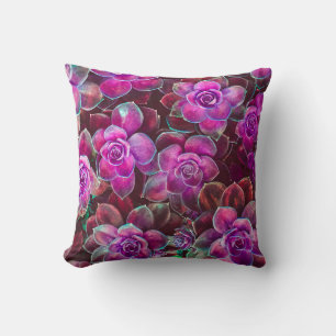 Cojín Decorativo Patrón de color de agua con flor de camelia. Flora