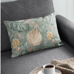 Cojín Decorativo Patrón de color de agua tropical dorado y hojas ve<br><div class="desc">Patrón de color de agua tropical dorado y hojas verdes</div>