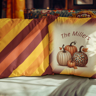 Cojín Decorativo Patrón de color de otoño feliz personalizado