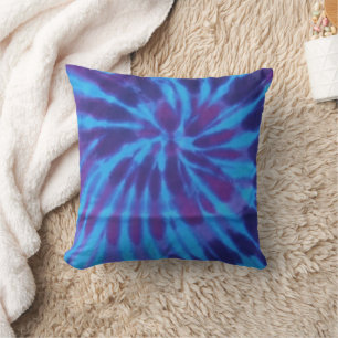 Cojín Decorativo Patrón de color púrpura azul de tinte azul Verde a