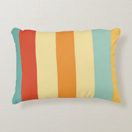 Cojín Decorativo Patrón de color retro rayado
