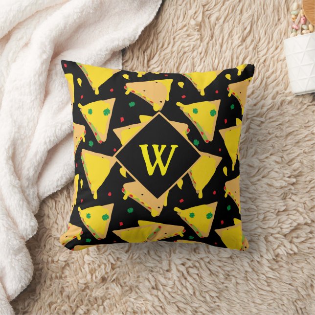 Cojín Decorativo Patrón de comida de Quesadillas de queso mexicano (Manta)