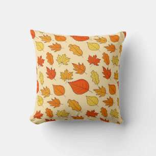 Cojín Decorativo Patrón de concepto de hoja. Leaf Fall y Otoño Symb