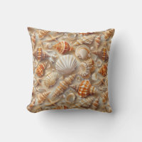 Patrón de conchas marinas de elegancia costera