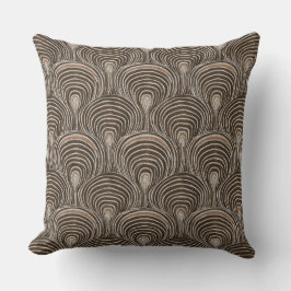 Cojín Decorativo patrón de conchas marrón bohemio