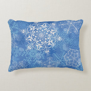 Cojín Decorativo Patrón de copo de nieve