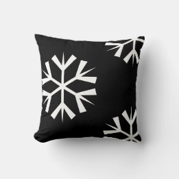 Cojín Decorativo patrón de COPO DE NIEVE blanco